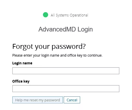 Reset AdvancedMD Login